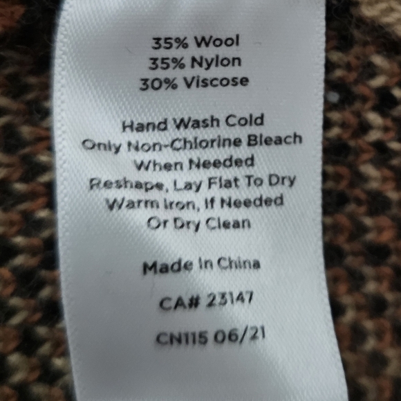 Talbots Plus Leopard Wool Blend Cardigan 2x - Picture 3 of 6